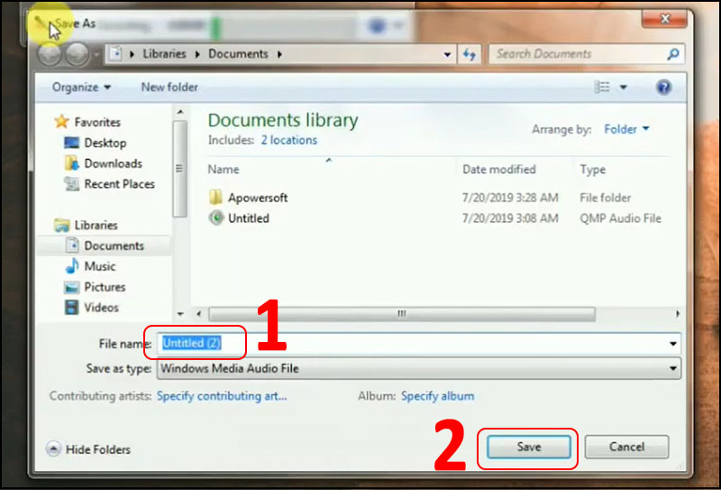 Lưu file ghi âm